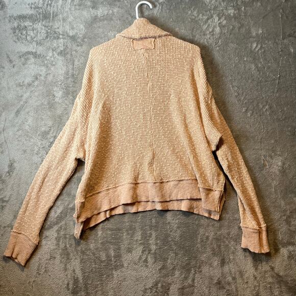 Free People Tommy Turtle Sweater Tan Brown Size Large - Picture 5 of 6